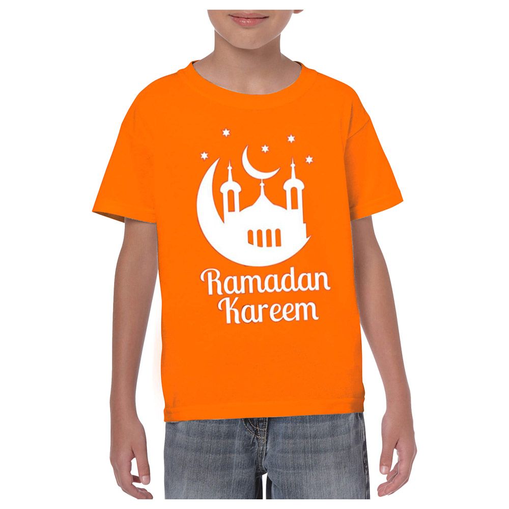 Brain Giggles - Ramadan Kareem Round T-Shirt - Orange