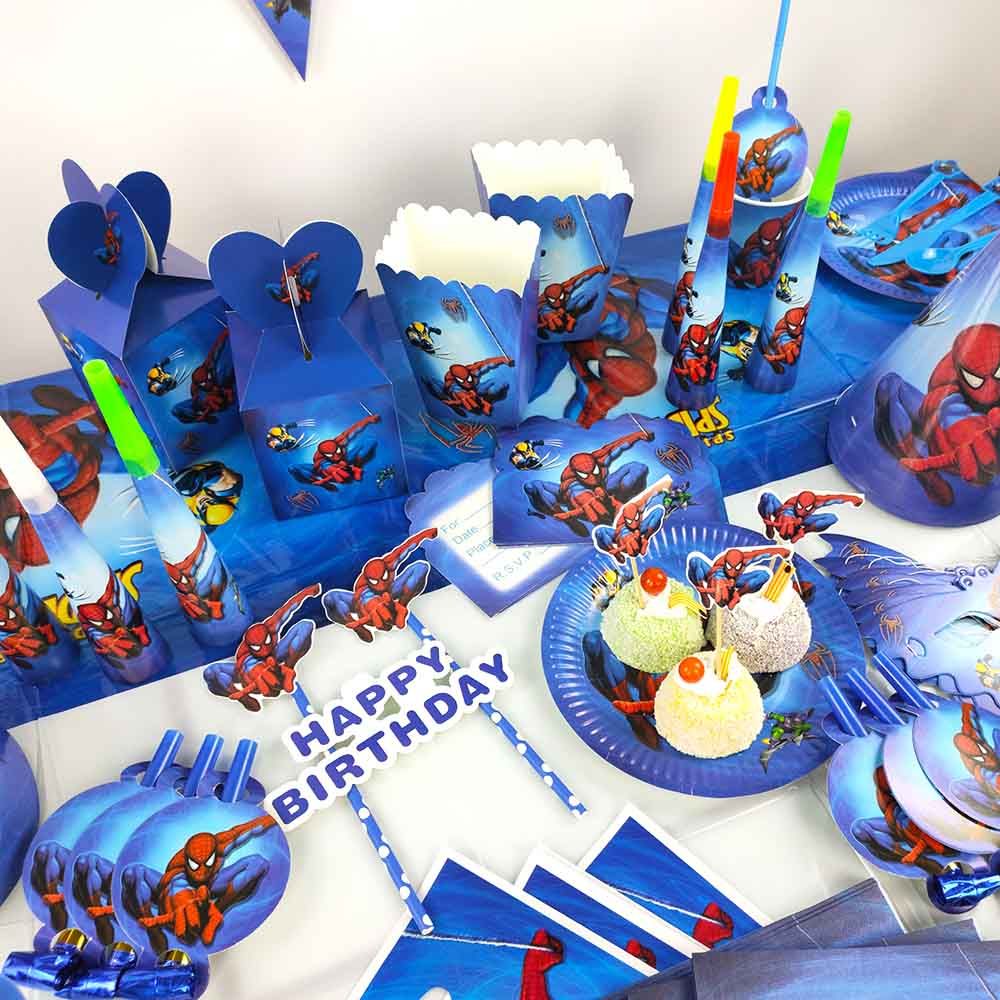 Brain Giggles - Spiderman Theme Disposable Tableware 136pcs