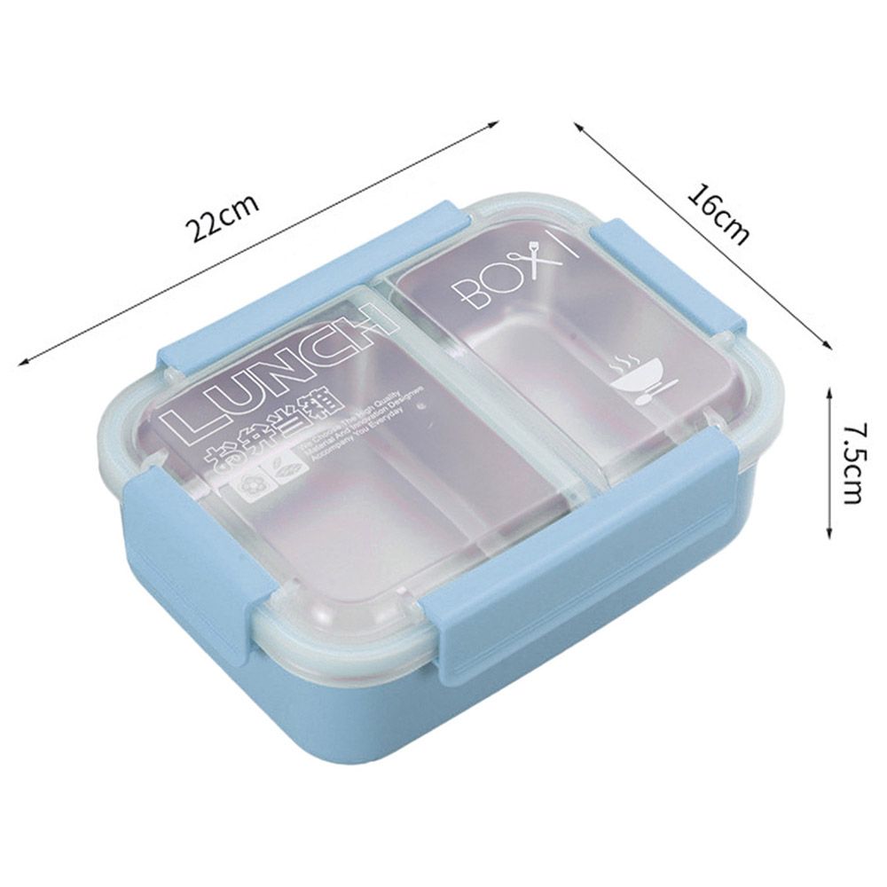 Brain Giggles - 2 Compartments Bento Lunch Box - Blue