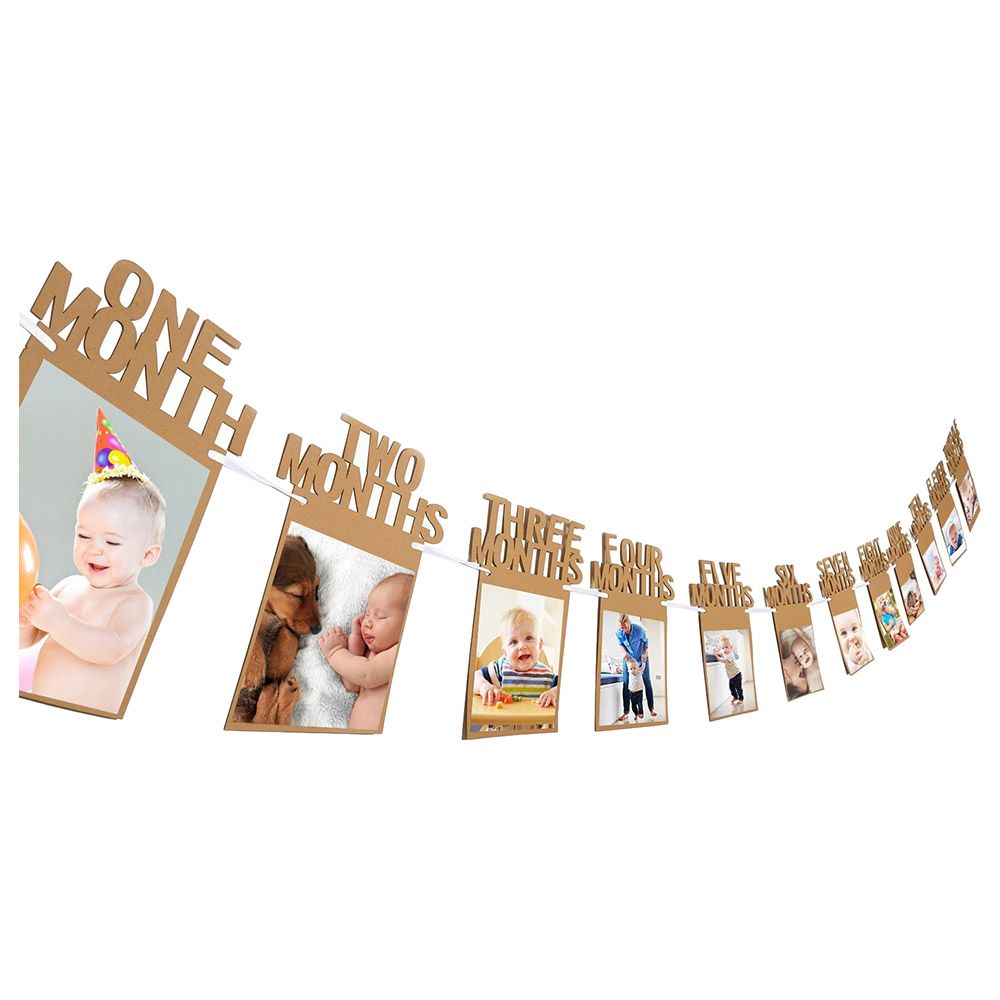 Brain Giggles - Thickened Kraft Card Paper 1st Birthday Banner