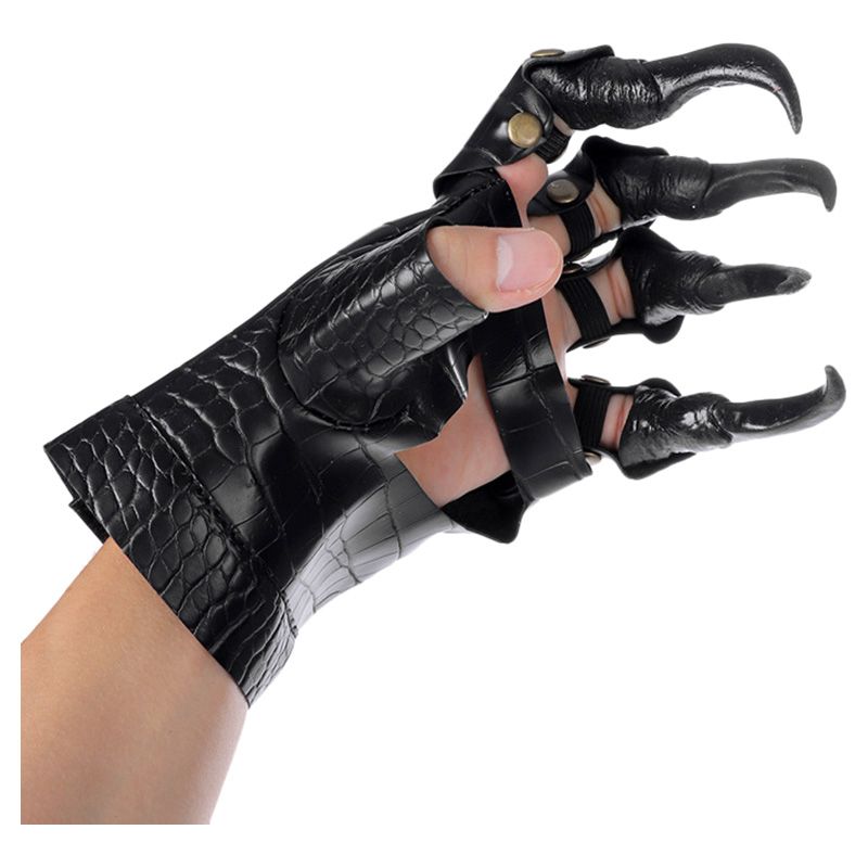 Brain Giggles - Halloween Leather Claw Gloves w/ Long Finger Nails