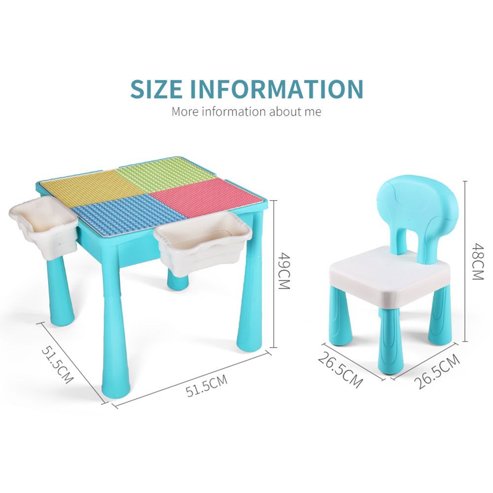 Brain Giggles Kids Educational Block Table And Chair Set