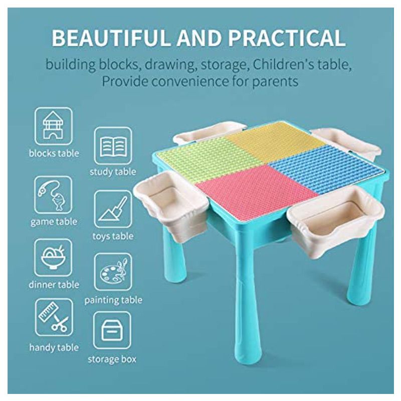 Brain Giggles Kids Educational Block Table And Chair Set