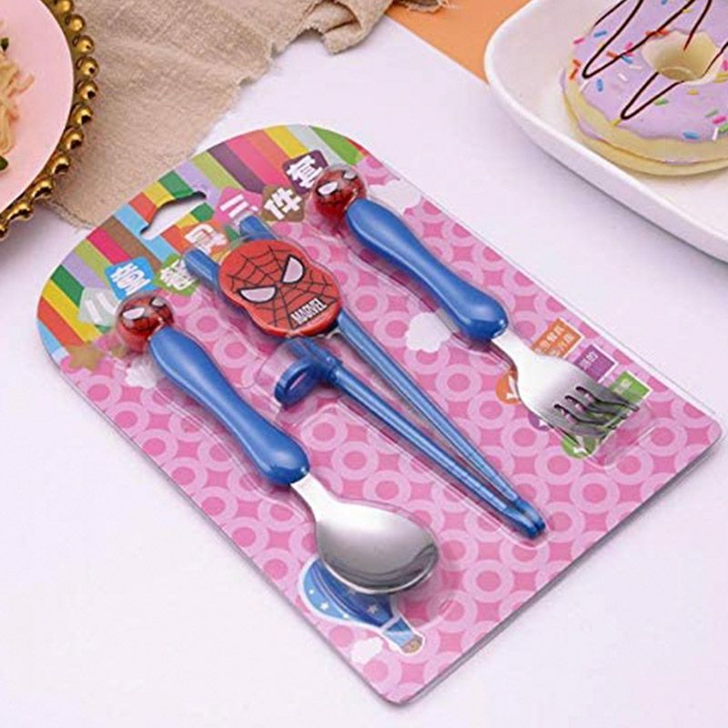 Brain Giggles Spiderman Kids Cutlery Set