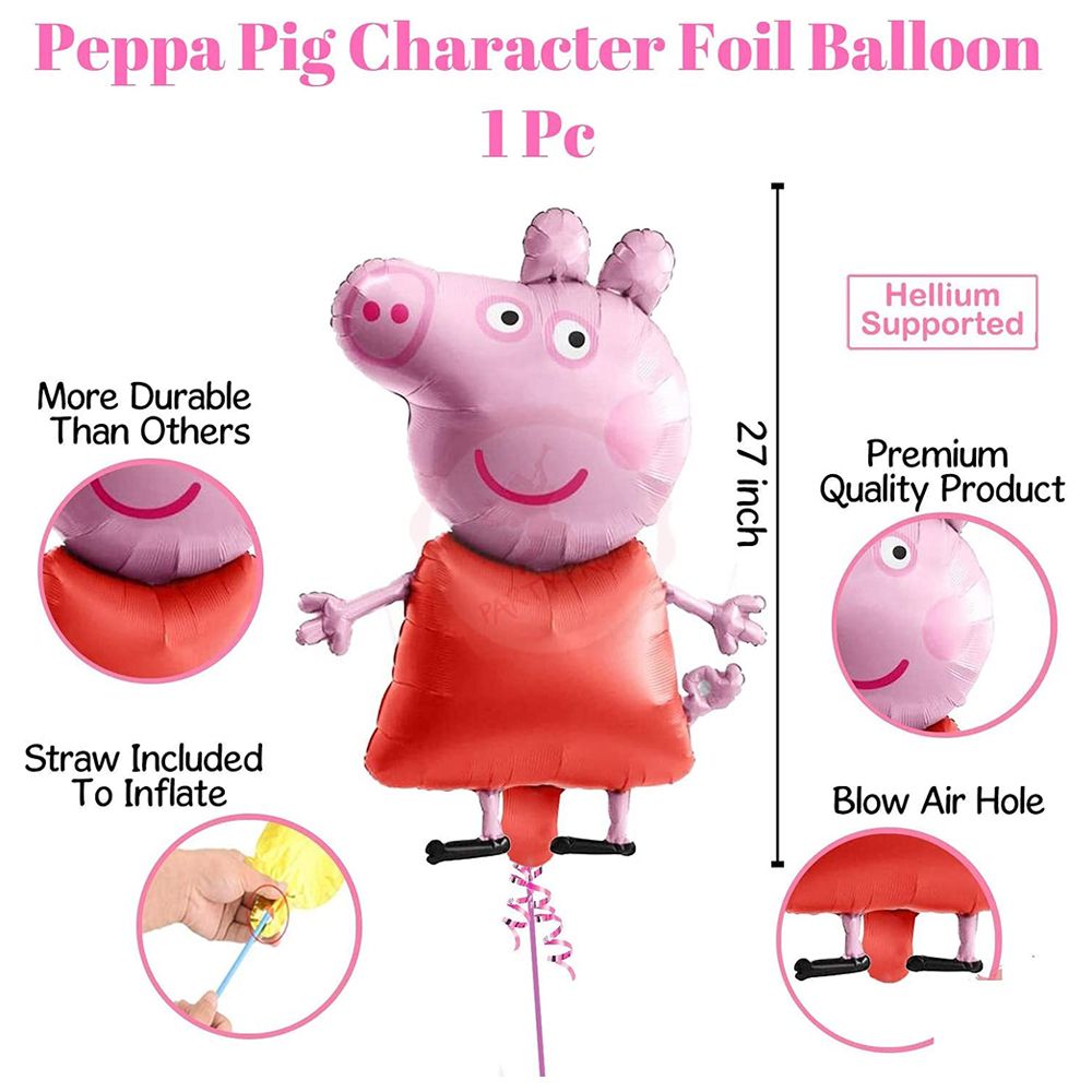 Brain Giggles 5-in-1 Peppa Pig Theme Foil Balloon Set