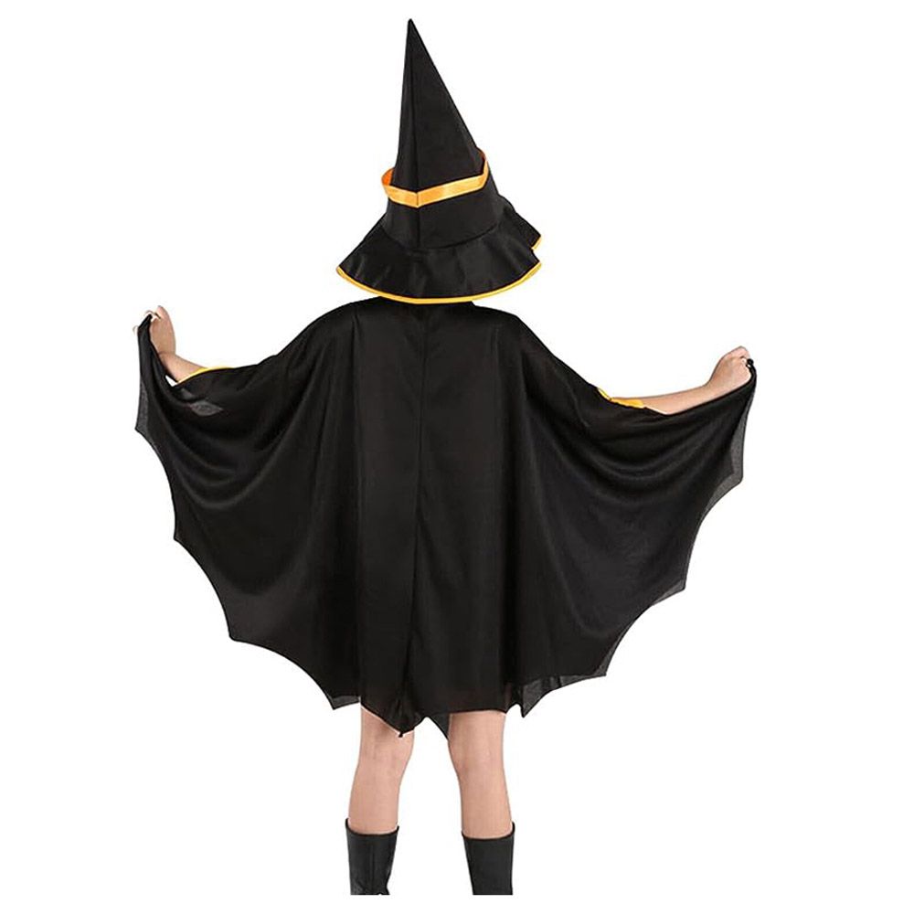 Brain Giggles - Halloween Cape w/ Witch Hat - Black