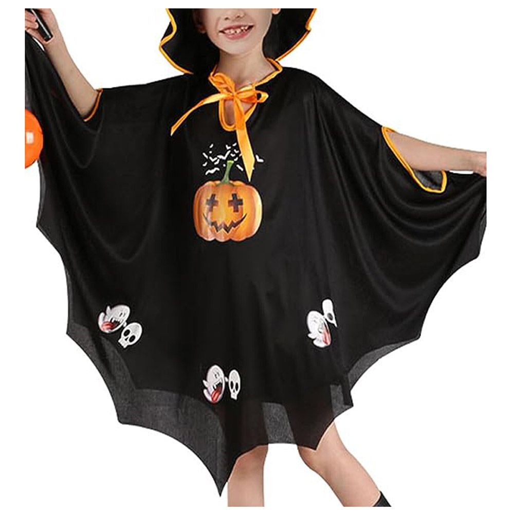 Brain Giggles - Halloween Cape w/ Witch Hat - Black