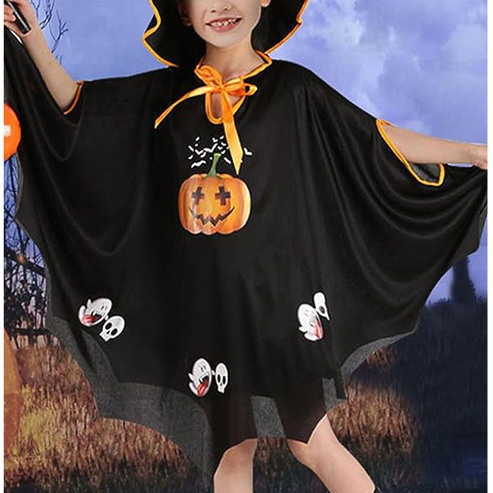 Brain Giggles - Halloween Cape w/ Witch Hat - Black