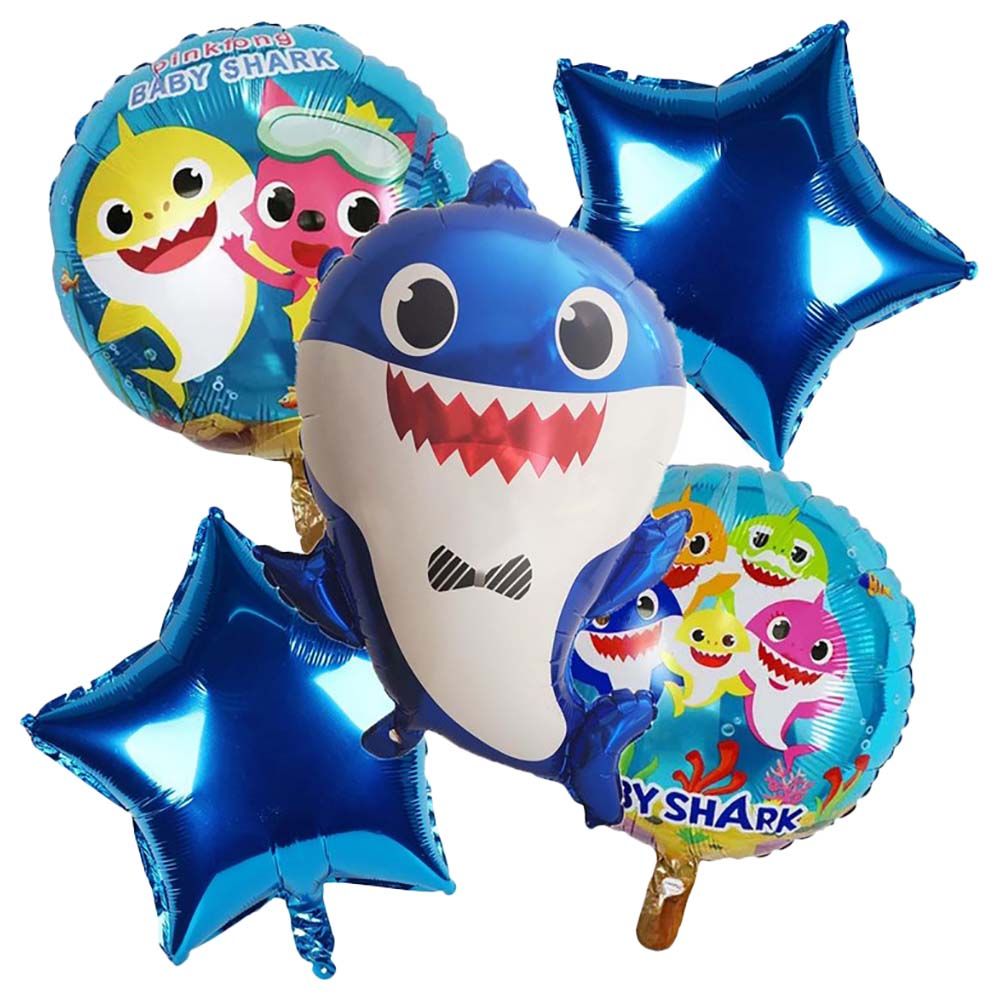 Brain Giggles - 5-in-1 Baby Shark Theme Foil Balloon Set