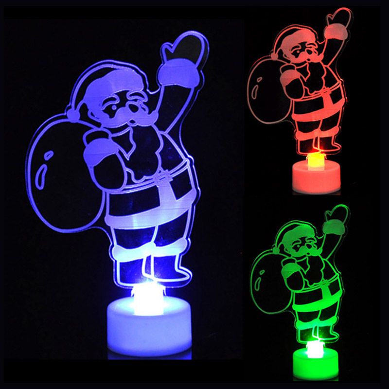 Party Propz - 3D Acrylic Table Lamp LED Christmas Decoration - Pack of 3