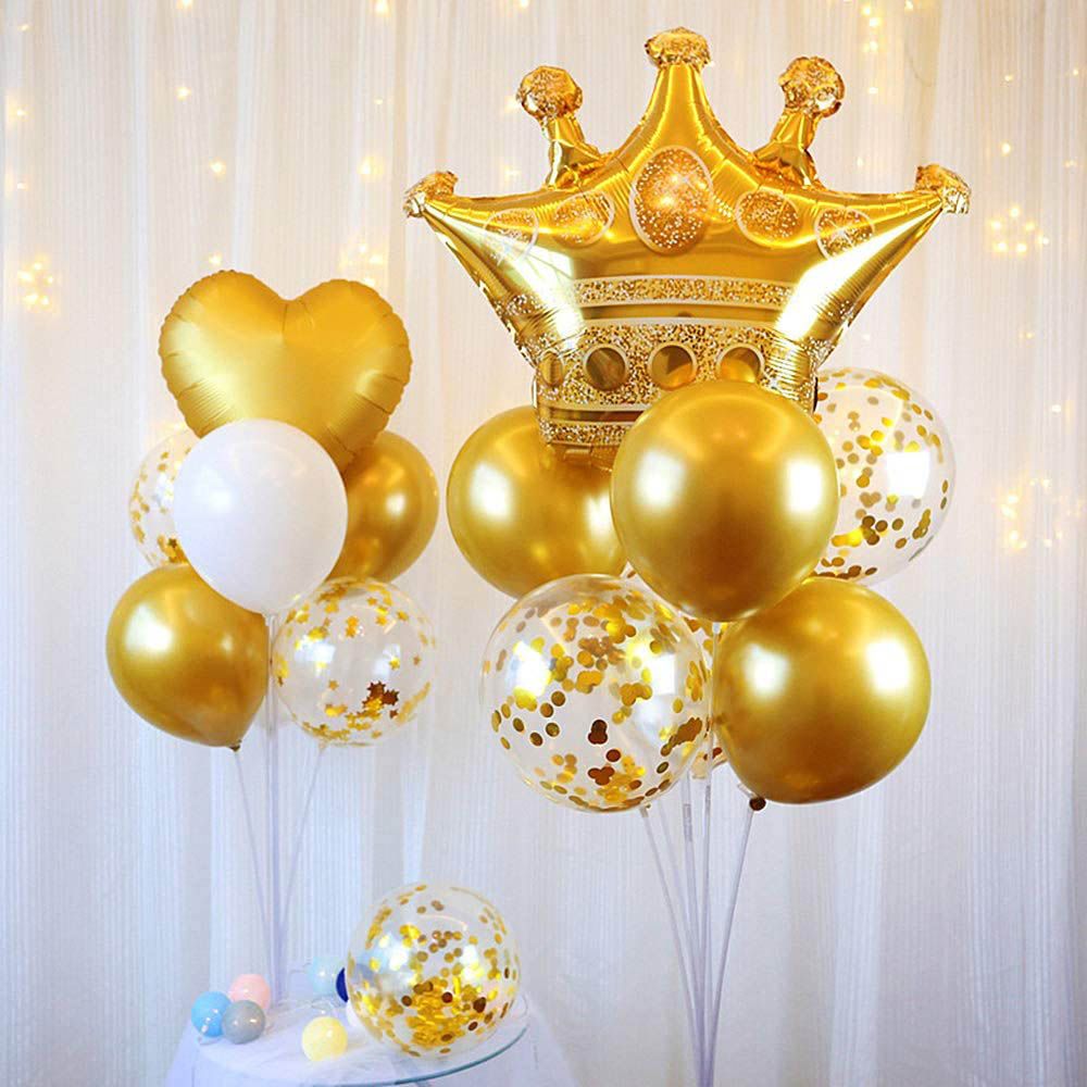 Brain Giggles - 1st Birthday Decoration Balloons Combo - Gold