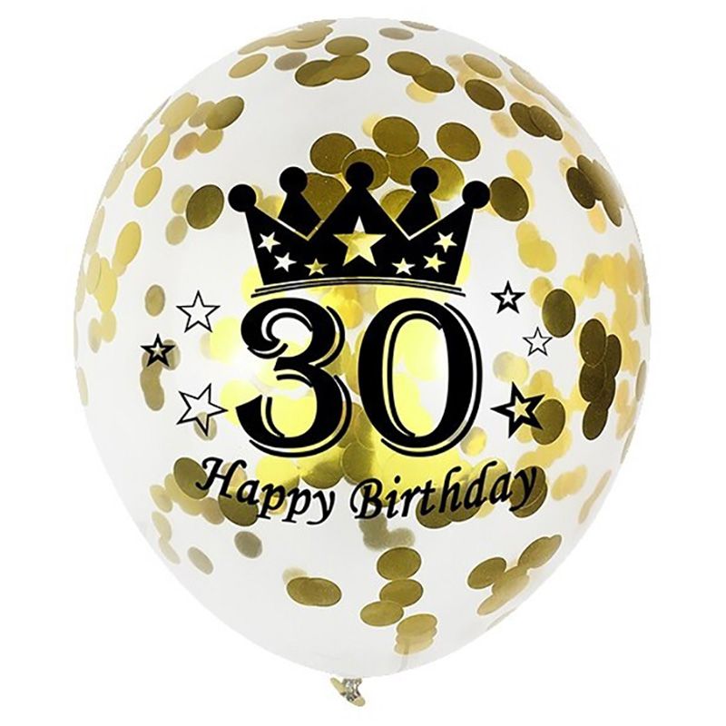 Brain Giggles - Happy Birthday Latex 30th Birthday Balloons - 15pcs