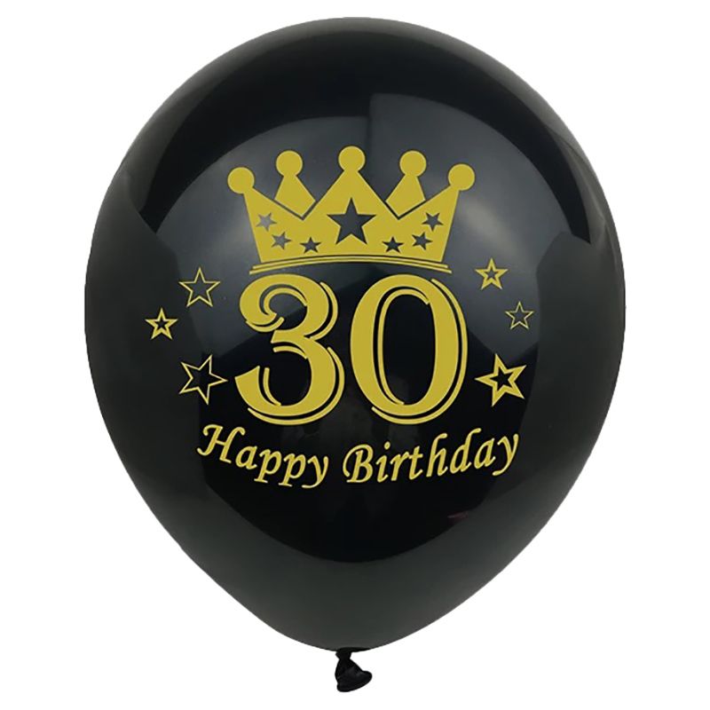 Brain Giggles - Happy Birthday Latex 30th Birthday Balloons - 15pcs