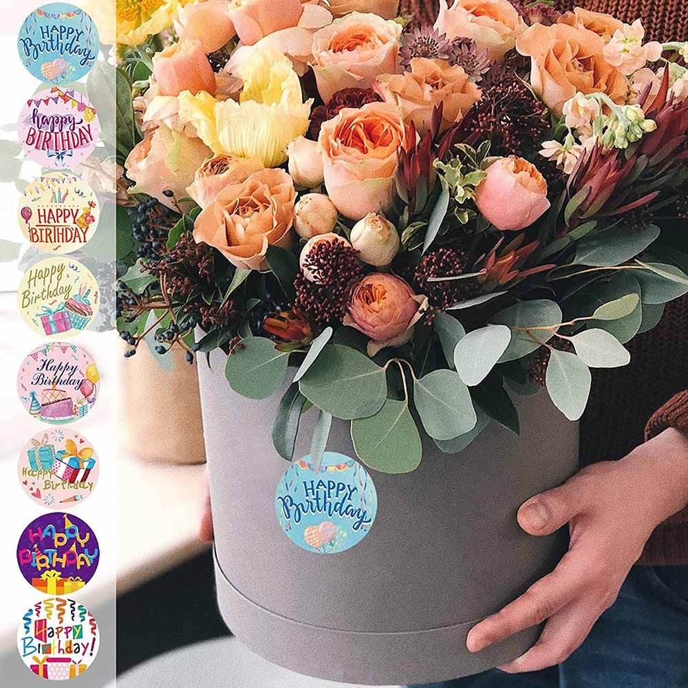 Brain Giggles - Happy Birthday Sticker Roll 1-inch - 8pcs