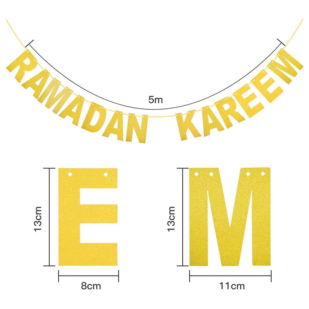 برين جيغلز- بالونات Ramadan Kareem ذهبي