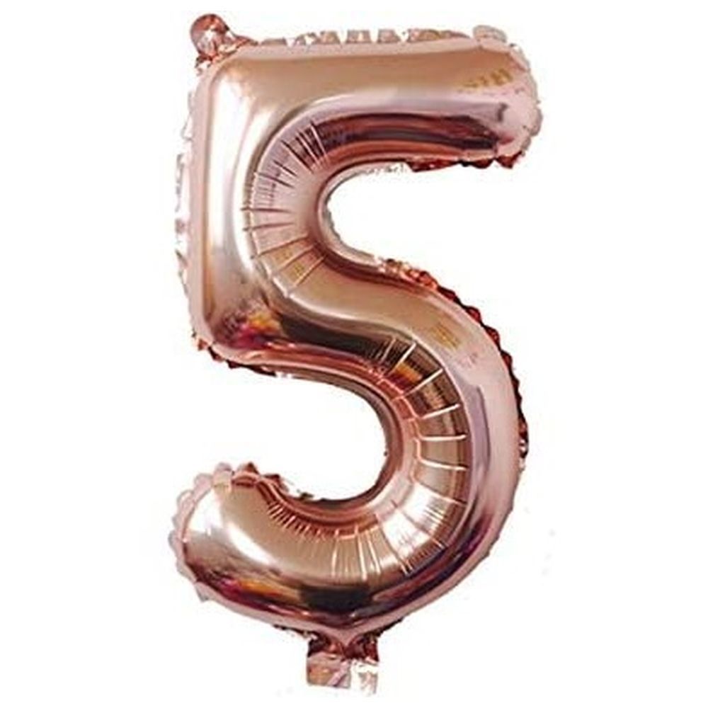 Brain Giggles - 5 Number Foil Balloon - 40-inch - Rose Gold