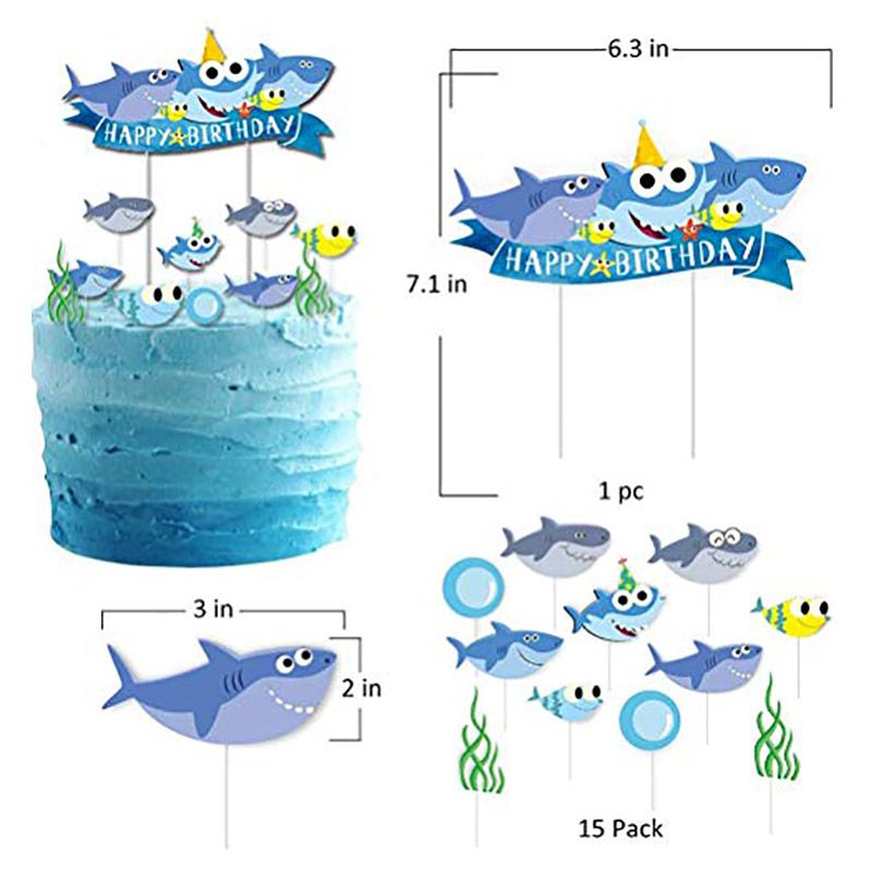 Brain Giggles - Baby Shark Birthday Decoration For Boys