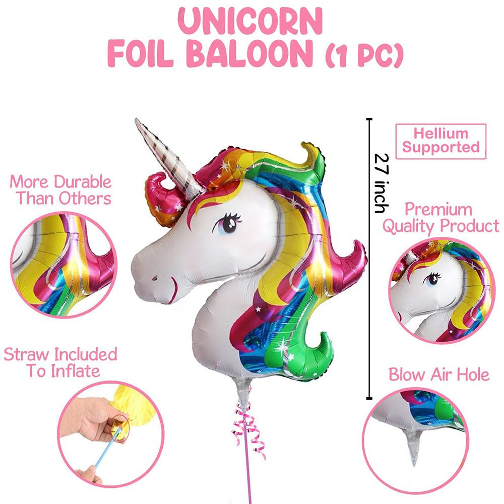 Brain Giggles - Unicorn Foil Balloons 4 pcs party decoration