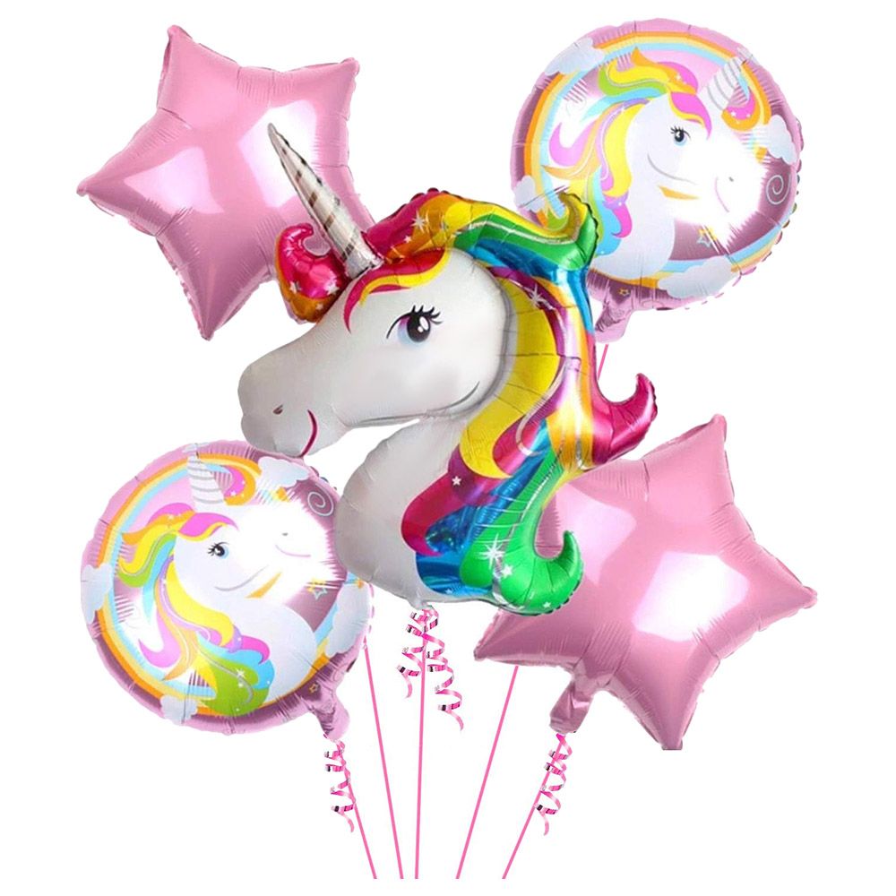 Brain Giggles - Unicorn Foil Balloons 4 pcs party decoration