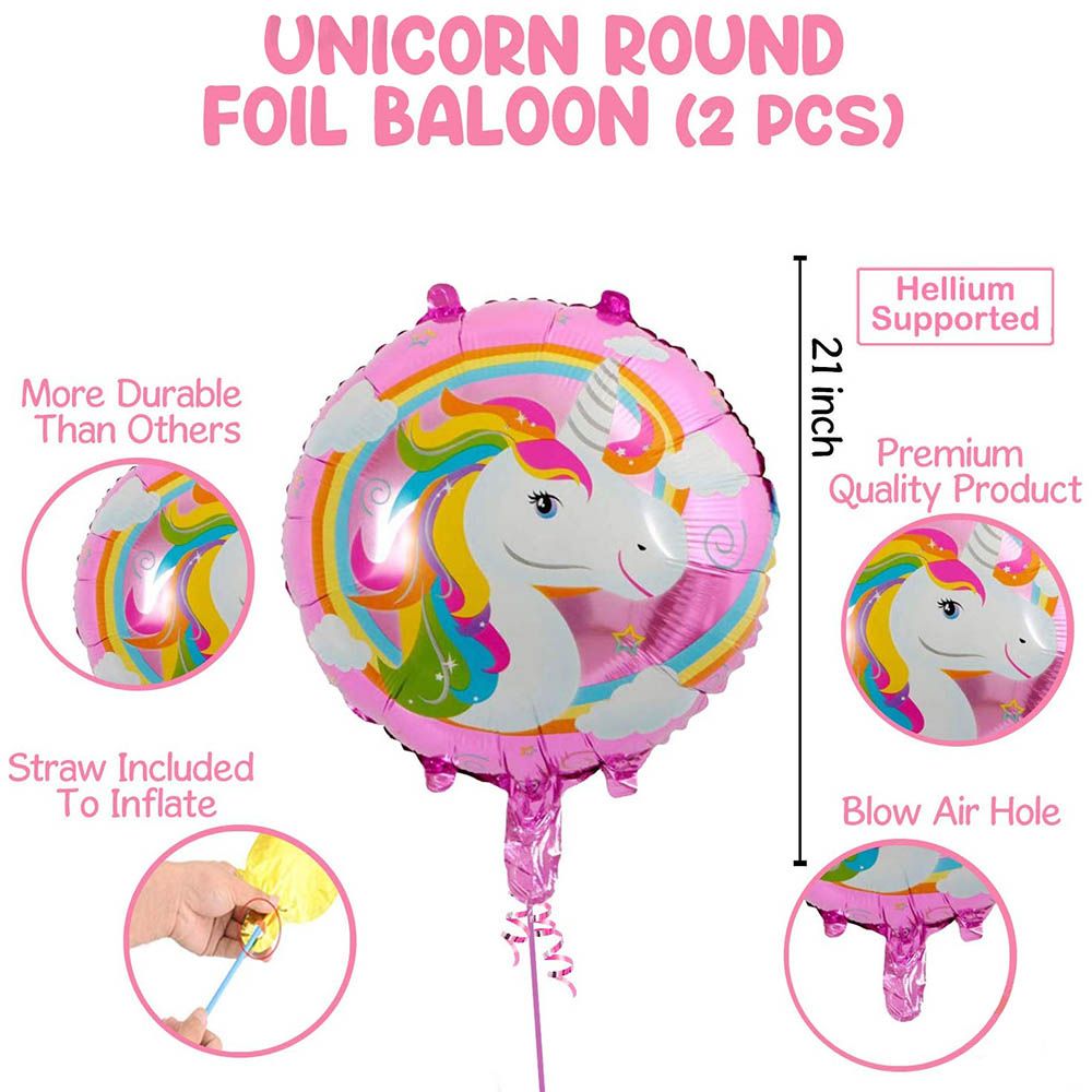 Brain Giggles - Unicorn Foil Balloons 4 pcs party decoration