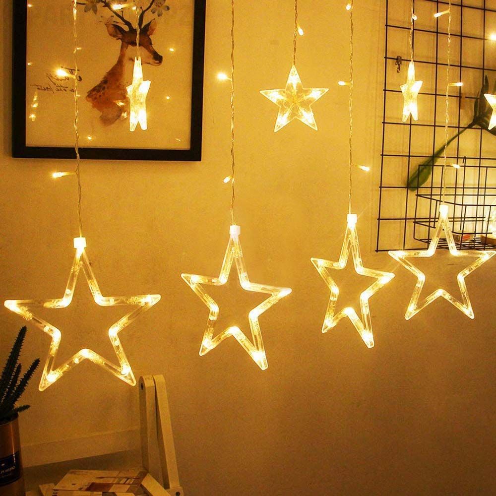 Party Propz - 12pcs Star LED Lights & 138pcs Curtain Lights