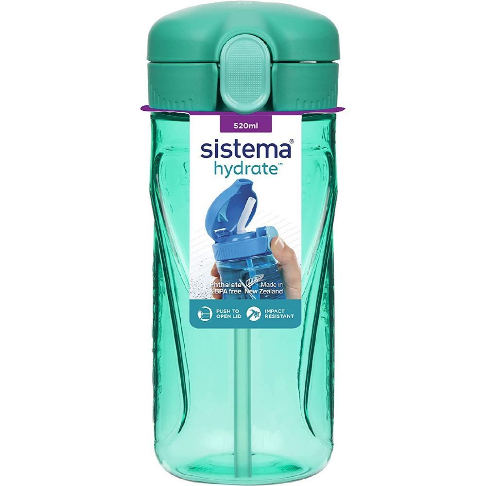 Sistema - 520ml Tritan Quick Flip Bottle - Green