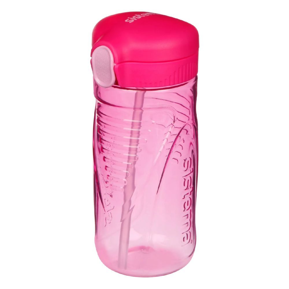 Sistema - 520ml Tritan Quick Flip Bottle - Pink