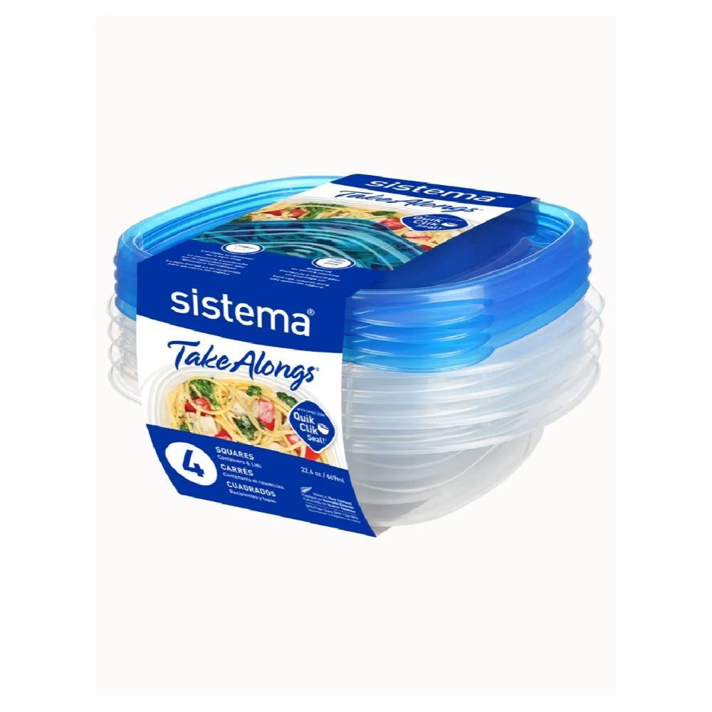 Sistema - Takealongs Square 669ml box - Blue