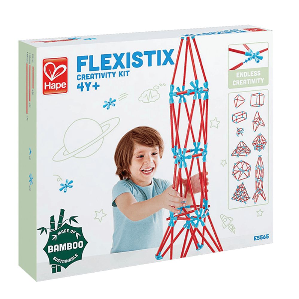 Hape - Flexistix Creativity Bamboo Construction Kit - 133pcs