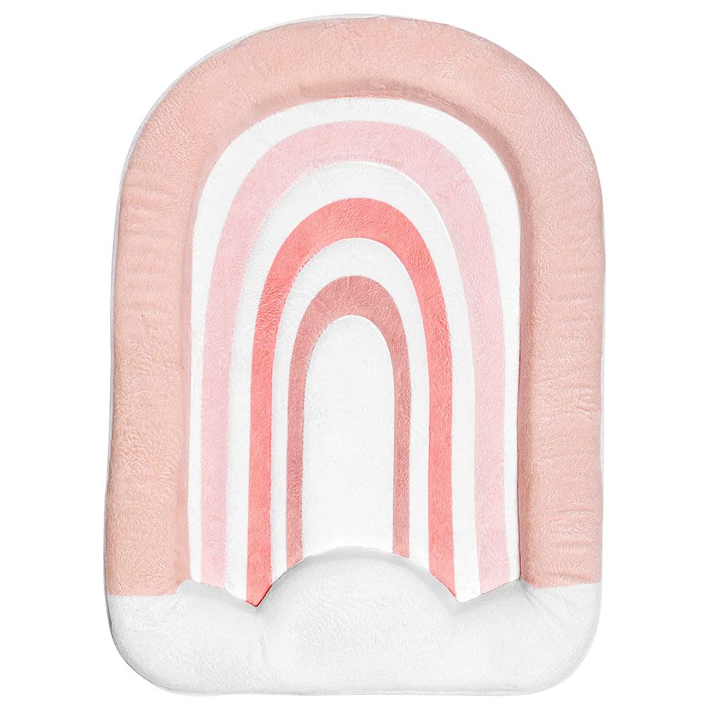 Blooming Bath - Rainbow Baby Bath Plush Cushion Mat - Pink