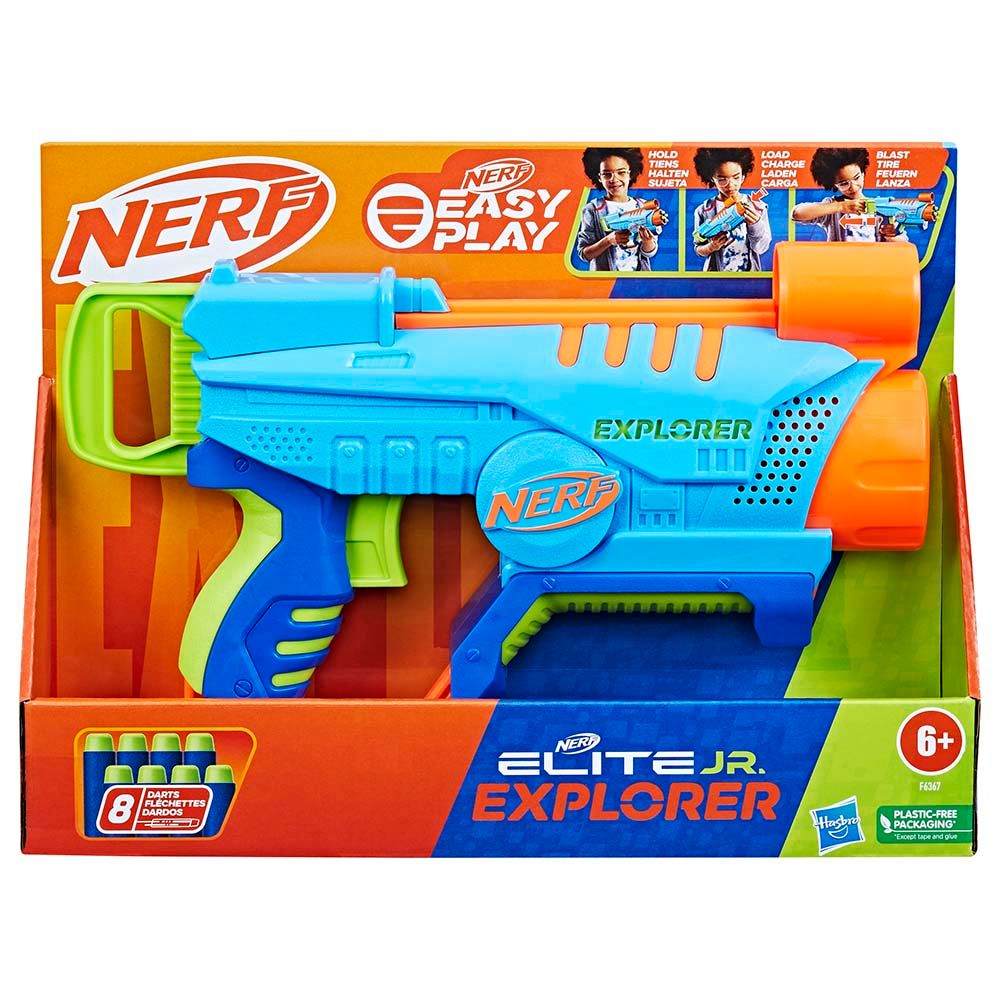 Nerf - Elite Junior Easy Play Explorer Foam Blaster