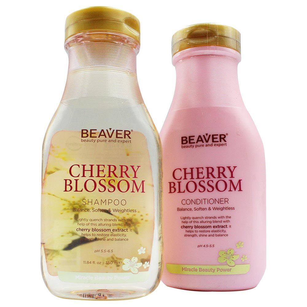 Beaver - Cherry Blossom Shampoo 350ml & Conditioner 350ml