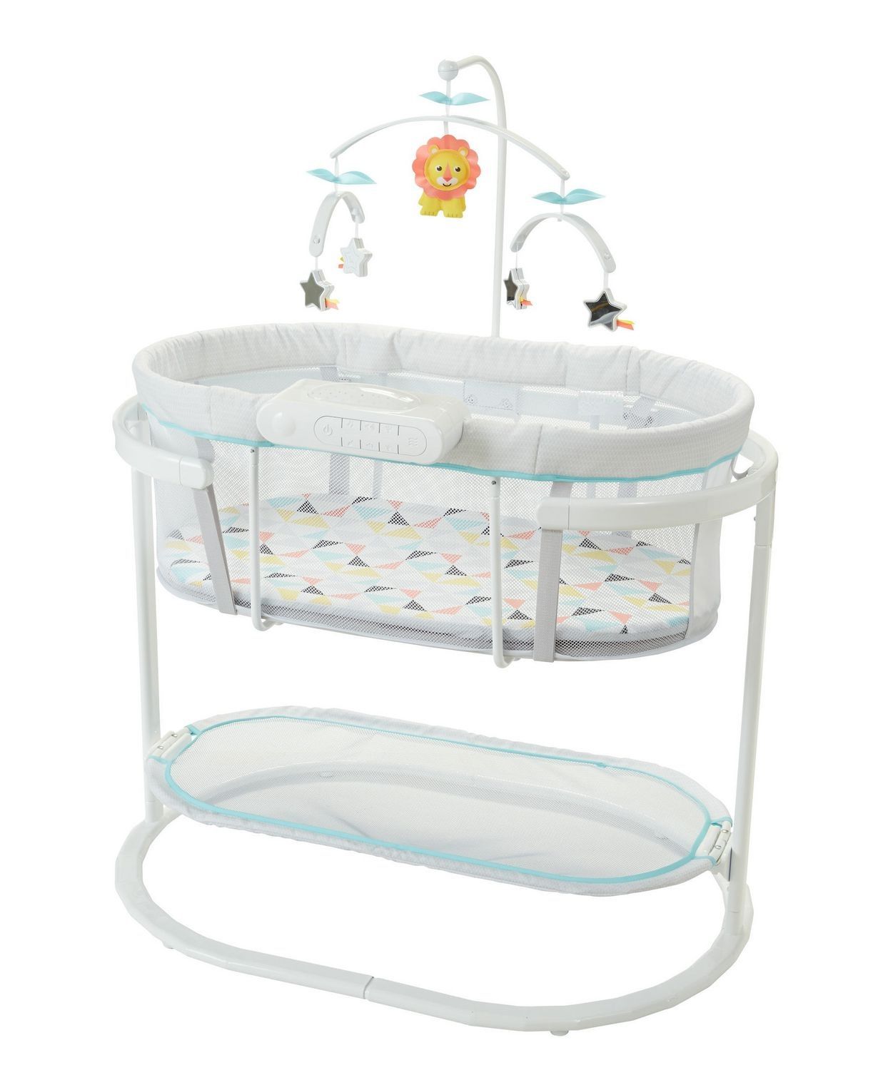 Little Angel - Baby Bassinet Portable Crib With Mesh, Music & Lights