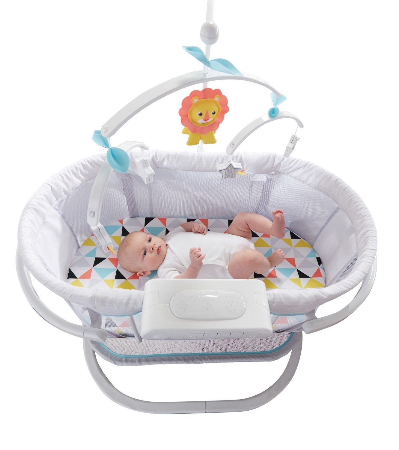 Little Angel - Baby Bassinet Portable Crib With Mesh, Music & Lights