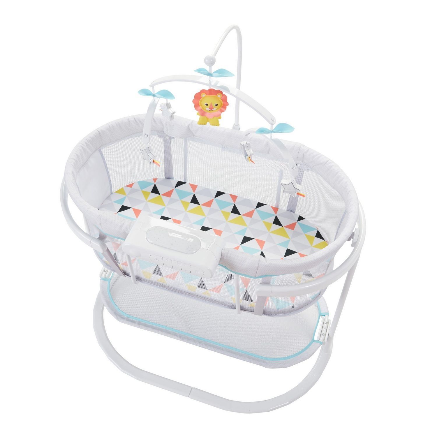 Little Angel - Baby Bassinet Portable Crib With Mesh, Music & Lights