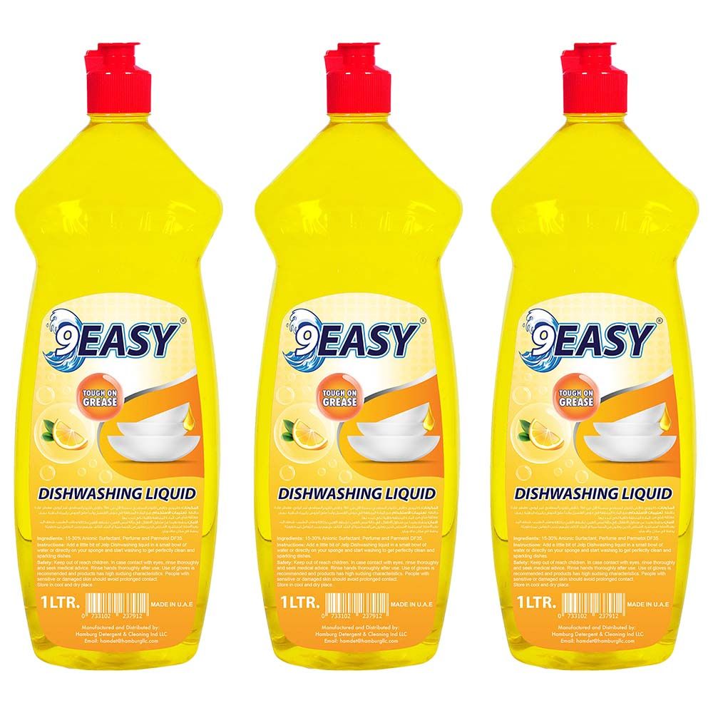 9Easy - Dishwashing Liquid - Pack of 3 - 1L