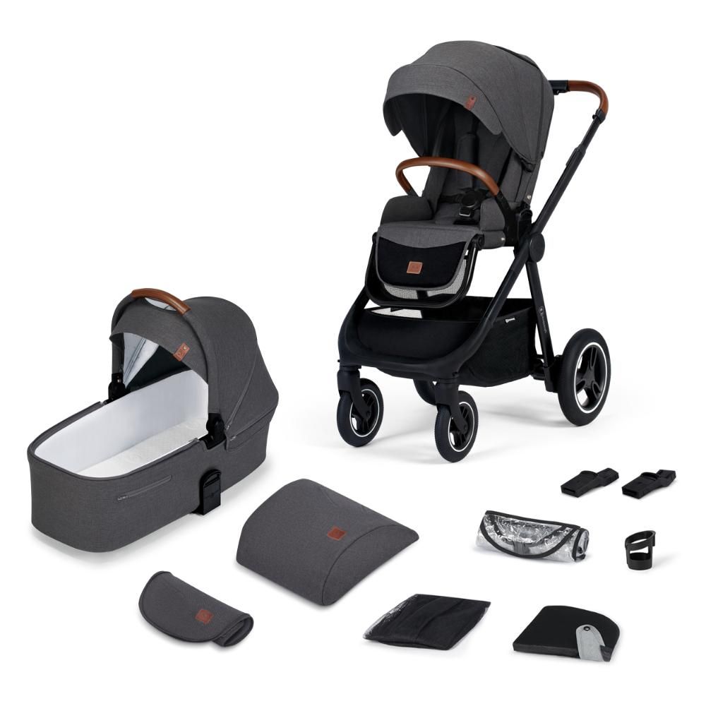 Kinderkraft -Everyday 2-in-1 Travel System - Dark Grey / Silver Frame