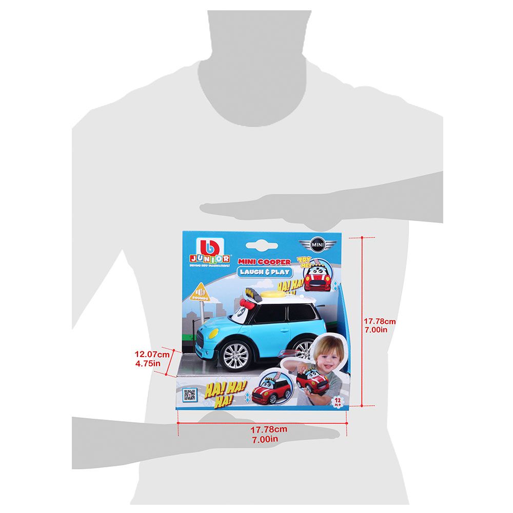 BB Junior - Mini Cooper Laugh & Play Car - Blue