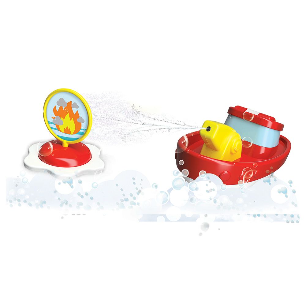 BB Junior - Splash N Play - Fire Boat Inflatable Bath Toy