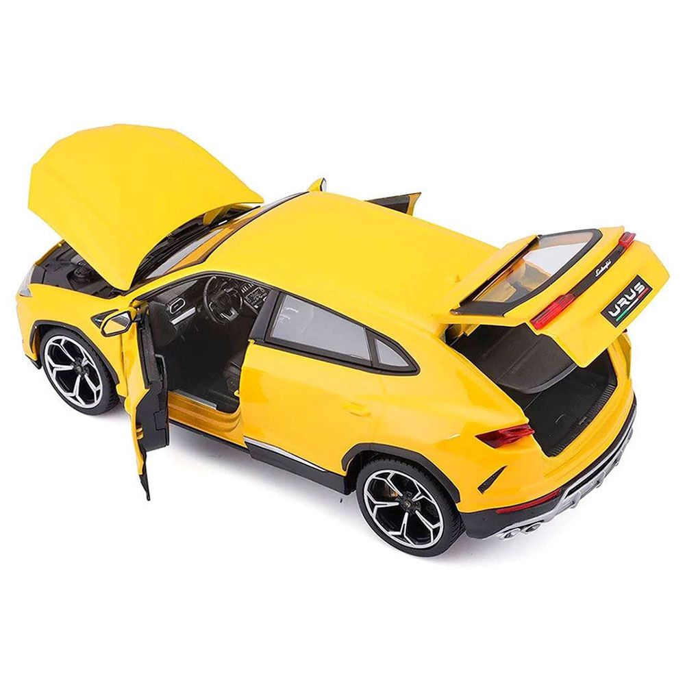 Bburago - 1/18 Lamborghini Urus Diecast Toy Car - Yellow