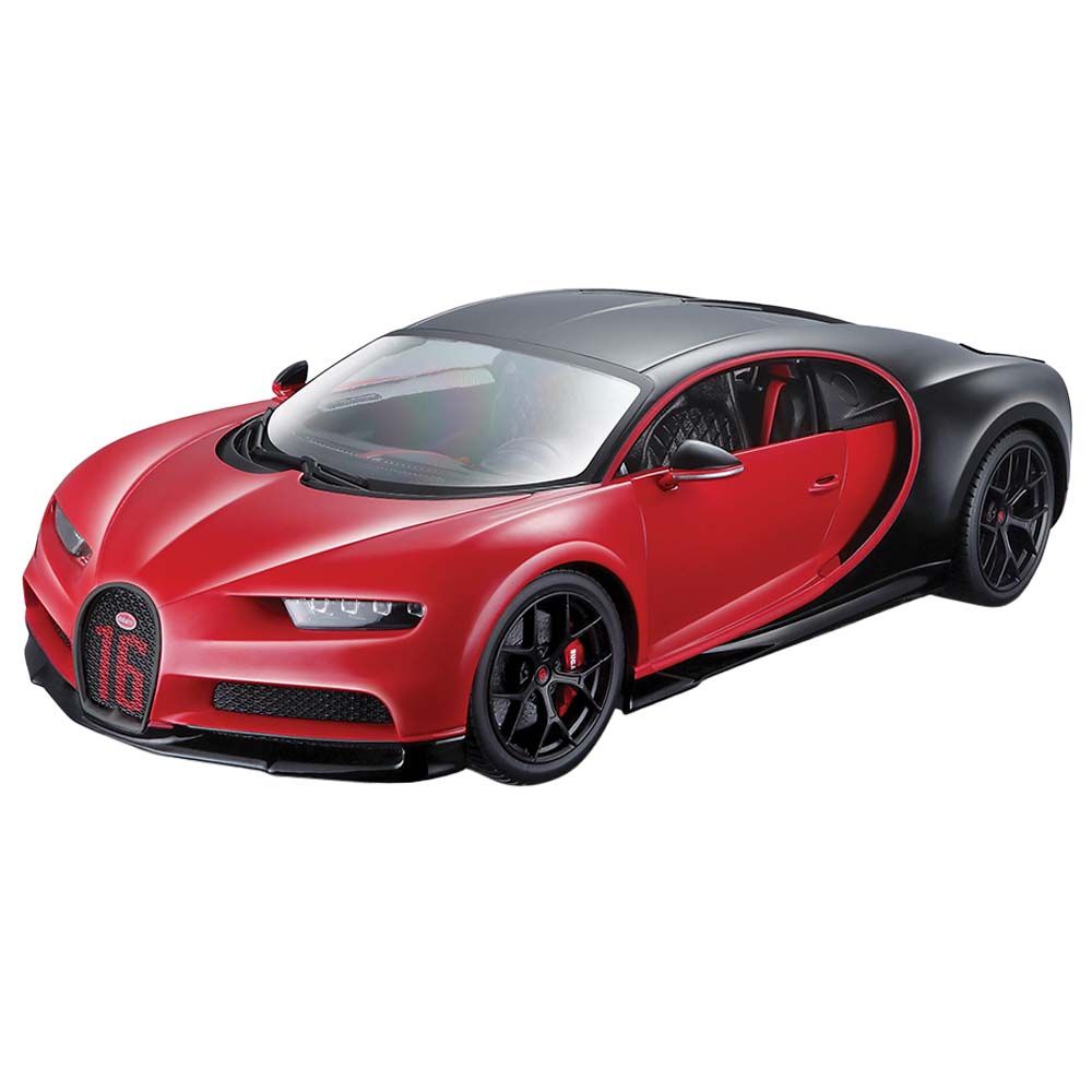 Bburago - Maisto Bugatti Chiron Sport Model Car - Black/Red