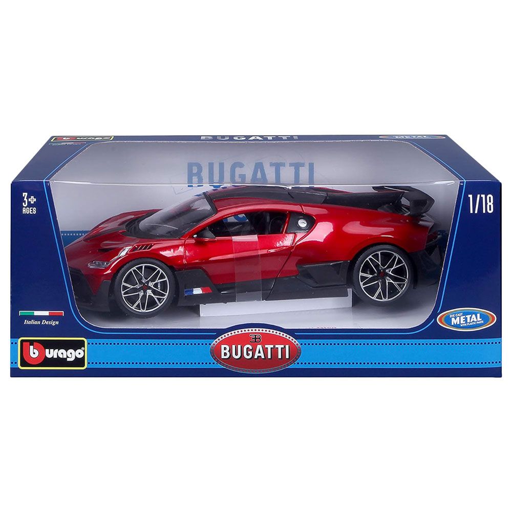 Bburago - 1/18 Bugatti Divo Diecast Toy Car - Red