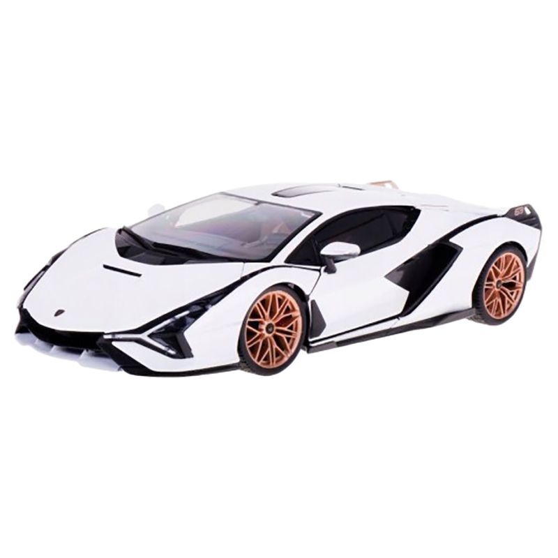 Bburago - 1/18 Lamborghini Sian FKP 37 Diecast Toy Car - White