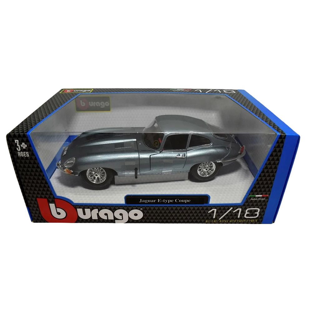 Bburago - 1/18 Jaguar E Coupe 1961 Diecast Toy Car - Blue