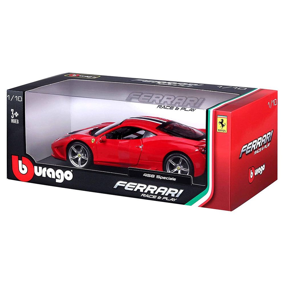 Bburago - Ferrari Race & Play 458 Speciale Vehicle - Red