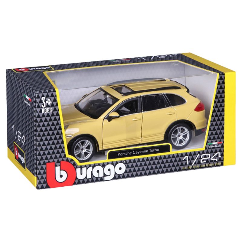 Bburago - 1/24 Porsche Cayenne Turbo Diecast Toy Car - Yellow