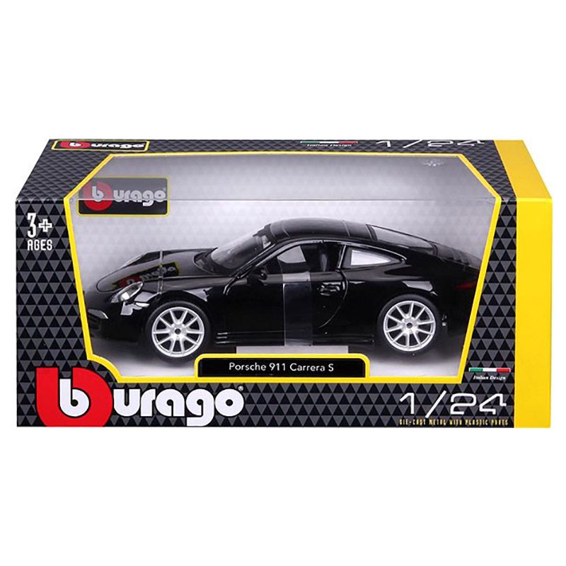 Bburago - 1/24 Porsche 911 Carrers S Diecast Toy Car - Black