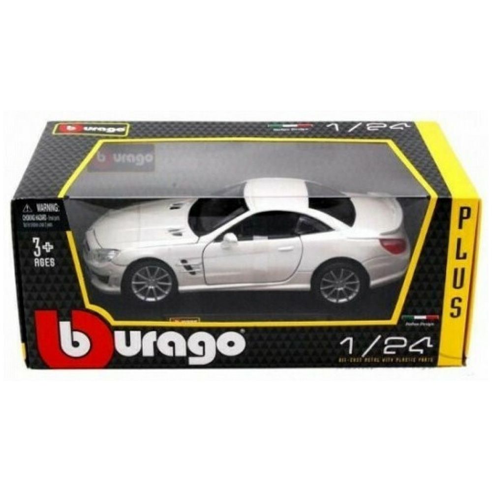 Bburago - 1/24 Mercedes-Benz Sl 65 Amg Hardtop Diecast Toy Car - White