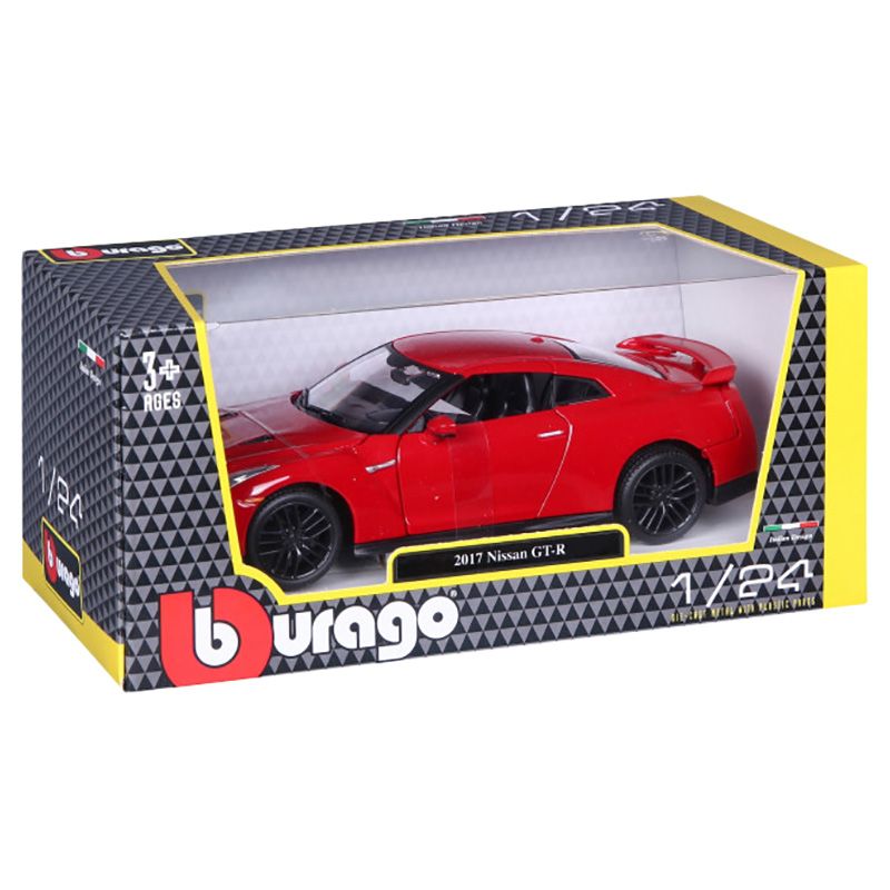 Bburago Nissan 1:24 GT-R Metallic Diecast Car Model - Red