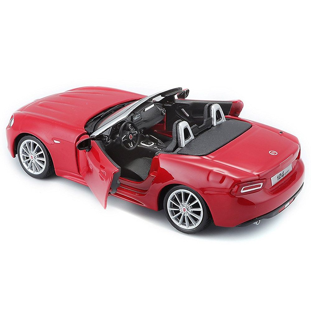 Bburago - 1/24 Fiat 124 Spider Diecast Toy Car - Red